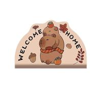 bcdef Bathroom anti-slip absorbent mat, cute animal style diatomaceous earth, quick-drying and soft doormat(Brown5,80 * 120cm)