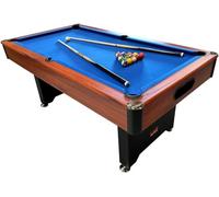 BCE 6ft Pool Table with Integrated Ball Return - Easy to Assemble Bolt on Leg System - With 2" Pool Balls, Triangle, Chalk & Brush