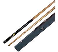 BCE Christophe Lambert 2 Piece English Pool Cue with Hard Case - 9mm Tip 145cm