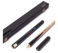 BCE Protégé 3/4 Cut Snooker/Pool Cue with Hard Case - Premium North American Ash Shaft, Ebonised Butt, 6" Extension Piece (Design 2)