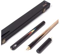 BCE Protégé Christophe Lambert 3/4 Jointed Pool Cue with 15cm Extension & Hard Case, North American Ash Shaft, Ebonised Butt