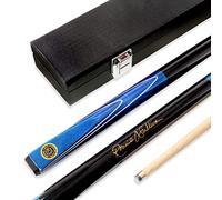 BCE Ronnie O'Sullivan Signature MERLIN 57 Inch 2 Piece Centre Jointed Ash Snooker Pool Cue and Unbranded HARD CASE - 9.5mm Tip