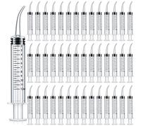 Bceer 100 Pack /200 Pack Dental Syringe with Curved Tip 12ml Dental Syringe Disposable Irrigation Syringe for Tonsil Stones Squirt Liquid Injection Mouthwash Cleaner Oral Dental Care(Color:100 pcs)