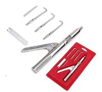 Bceer Dental Automatic Crown Remover W/ 3 Attachable Points And 1 Wrench Stainless Steel Instruments