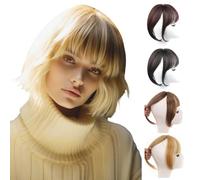 Bcenoilua Clip in Fringe Clip in Bangs for Women Hair Extensions Thinning Hair Real Hair Clip on Bangs French Bangs Light Bangs Fashion Wispy Bangs Hair Pieces Daily Wear