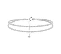 Bcenoilua Women's Ankle Bracelets Sparkling Multi Layer Anklet for Women Dainty Adjustable Summer Beach Anklet Layered Link Chain Jewelry Gift for Women YS