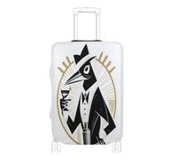 BCFHRGT Bartender Crow Simple Elastic large luggage covers for suitcases travel essentials Fit 18-32 Inch Luggage, bartender crow simple, XL 29-32 in, Classic
