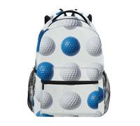 BCFHRGT Blue and White Golf Ball big kid backpack with large books bag for children mochilas para adolescentes chicas