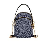 BCFHRGT Boho White Black Snowflake Mandala Merry Christmas trendy purse crossbody for women with multi pockets handbag for traveling