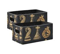 BCFHRGT Chinese Chess Foldable Fabric Storage Cubes Organizer 2 Pack Foldable Closet Organizer for Shelves for Home, Office,Closet, Clothes