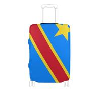 BCFHRGT Democratic Republic Of The Congo Flag Kinshasa Elastic luggage protector covers Baggage Protector Fit 18-32 Inch Luggage, Democratic Republic of the Congo Flag Kinshasa, L 26-28 in, Classic