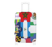 BCFHRGT Elastic International World Flag carry on luggage protector cover Baggage Protector Fit 18-32 Inch Luggage, Nigeria Flag Nigerian National green, XL 29-32 in, Classic