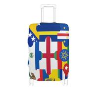 BCFHRGT Elastic International World Flag cover for luggage travel suitcase protector Fit 18-32 Inch Luggage, Flag of Ethiopia, L 26-28 in, Classic