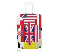 BCFHRGT Elastic International World Flag luggage protector cover Baggage Protector Fit 18-32 Inch Luggage, Flag of the United States US, M 22-24 in, Classic