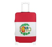 BCFHRGT Flag Peru Elastic carry on luggage protector cover luggage protection Fit 18-32 Inch Luggage, Flag Peru, L 26-28 in, Classic