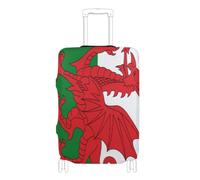 BCFHRGT Flag Wales Elastic durables luggage cover suitcase protector Fit 18-32 Inch Luggage, Flag Wales, L 26-28 in, Classic