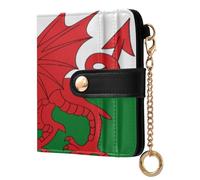 BCFHRGT Flag Wales Unique Women's Small Folding Wallet Minimalist PU Leather Wallet for Men Women Travel