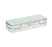 BCFHRGT Gradient Peach Green Stars Romantic Designed Plastic Pencil Box Clear Double-Deck Pens Case Transparent Hard For Stationery Supplies With Lid