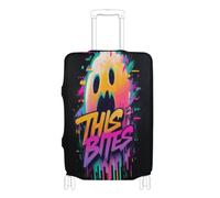 BCFHRGT Horror Graffiti ghosts This Bites Elastic cover for luggage travel luggage protection Fit 18-32 Inch Luggage, horror graffiti ghosts this bites, XL 29-32 in, Classic