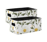 BCFHRGT Israel Anemone Coronaria Beauty Summer Flower Foldable Storage Baskets 2 Pack Cube Organizer for Shelf, Clothes, Home, Office