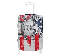 BCFHRGT July 4th American Independence Day Liberty Flag Elastic large luggage covers for suitcases travel accessories Fit 18-32 Inch Luggage, July 4th American Independence Day Liberty flag, S 18-20