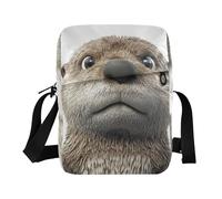 BCFHRGT messenger bag cute shoulder bags Women's Purse Shoulder Handbag For Travel Adjustable Strap for Casual Cartoon Funny Sea Otter Sorrow
