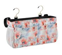BCFHRGT North Macedonia Poppy Beauty Summer Flower Caddy For Bedside Hanging Storage Bag Pocket for Glasses Books Mobile Phones Keys