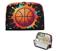 BCFHRGT Pencil Carrying Case Large Capacity Pen Pencil Case Portable for Kids Elementary Basketball Baller Player Team