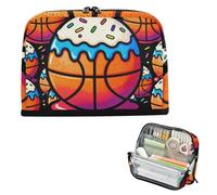 BCFHRGT Pencil Case Large Capacity Makeup Bag Cute for Preppy Kindergarten Ice Cream Basketball Drip