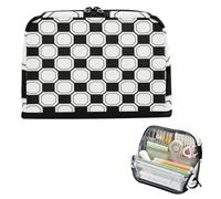 BCFHRGT Pencil Case Large Capacity Makeup Bags Cute for Women School Supply Black-and-white Soccer Ball Pattern