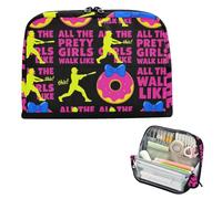 BCFHRGT Pencil Holder Case Large Capacity Pen Cases Large for Adolescentes School Must Haves All The Pretty Girls Walk Like This Softball