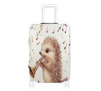 BCFHRGT Retro Hedgehog Music Play Elastic luggage protector covers Baggage Protector Fit 18-32 Inch Luggage, retro hedgehog music play, M 22-24 in, Classic