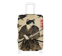 BCFHRGT Samurai Cat Warrior Vintage Japanese Elastic carry on luggage protector cover luggage protector Fit 18-32 Inch Luggage, Samurai Cat Warrior Vintage Japanese, XL 29-32 in, Classic