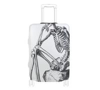BCFHRGT Thinking Skeleton Illustration Elastic large covers for luggage travel accessories Fit 18-32 Inch Luggage, Thinking skeleton illustration, XL 29-32 in, Classic