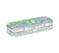 BCFHRGT Vivid Color unicorns Designed Clear Pencil Box Double-Deck Hard Pens Case For Craft Art With Snap Lid