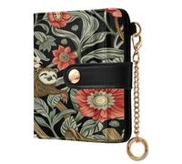 BCFHRGT William Morris Design Sloth Unique Ladies Premium Foldable Wallet PU Leather Folding Wallet for Men Women Travel