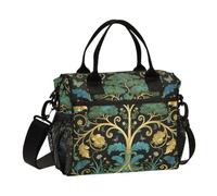 BCFHRGT William Morris Green Life Tree Women Lunch Bag with Shoulder Strap Mens Lunch Boxes for Nurses Picnic