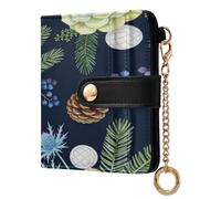 BCFHRGT William Morris Green Retro Flowers Fancy Women's Folding Card Wallet Everyday PU Leather Wallet for Girls Women Ladies