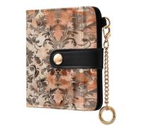 BCFHRGT William Morris Style Steampunk Copper Cute Ladies Premium Foldable Wallet Premium PU Leather Wallet for Women