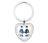 BCFSITNBH Heated Rivalry Merch, Heated Rivalry Heart Keychains, Hollander & Rozanov BL Gay Hockey Romance TV Show Acrylic Keyring Pendant Keychain Gifts for Fans A03