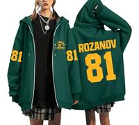 BCFSITNBH Heated Rivalry Merch, Rozanov 81 Hollander 24 Heated Rivalry Hoodies, Full Zipper Jackets Women Zip Up Hooded Sweatshirts Hip-Hop Harajuku Long Sleeve Jacket 01-Green L