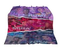 BCFSITNBH K-Pop D-Demon H-Hunters Blanket, Huntrix Huntr/X Cartoon Anime Rumi Mira Zoey Cute Tiger Flannel Throw Blanket - Soft Cozy for Bed Sofa Office 01-D
