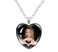 BCFSITNBH Katseye Necklace KATSEYE Merch Beautiful Chaos Tour Merchandise Y2k Pendant Heart Pendant Necklace Accessories for Fans, Womens, Girls A23