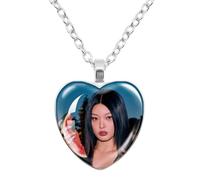 BCFSITNBH Katseye Necklace KATSEYE Merch Beautiful Chaos Tour Merchandise Y2k Pendant Heart Pendant Necklace Accessories for Fans, Womens, Girls A19