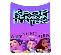BCFSITNBH KPop D-Demon H-Hunters Flannel Blanket, Huntrix Huntr/X Rumi Mira Zoey Saja Boys Cute Tiger Throw Cover for Bed, Sofa, Office, Air Conditioner Blankets for Fans, Multiple Size B06 130*150cm