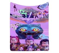 BCFSITNBH KPop D-Demon H-Hunters Flannel Blanket, Huntrix Huntr/X Rumi Mira Zoey Saja Boys Cute Tiger Throw Cover for Bed, Sofa, Office, Air Conditioner Blankets for Fans, Multiple Size B05 100*150cm