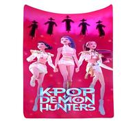 BCFSITNBH KPop D-Demon H-Hunters Flannel Blanket, Huntrix Huntr/X Rumi Mira Zoey Saja Boys Cute Tiger Throw Cover for Bed, Sofa, Office, Air Conditioner Blankets for Fans, Multiple Size A07 70*100cm