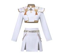 BCFSITNBH KPop Demon Hunters Costume, Mira & Rumi New Skin Cosplay Halloween Costumes Outfit, Zoe Role Play Uniform Full Set Party Carnival Dress Up Suit for Women 01-Beige M