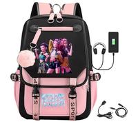 BCFSITNBH KPop Demon Hunters Merch, Backpack with USB Charging, Children's Shoulder Bag School Laptop Bag for Students, Boys Girls Back To School School Bags A02
