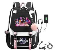 BCFSITNBH KPop Demon Hunters Merch, Backpack with USB Charging, Children's Shoulder Bag School Laptop Bag for Students, Boys Girls Back To School School Bags A05